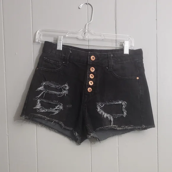 4/25$ Arizona Jean Co Distressed Denim High Rise Shorts - Picture 5 of 8